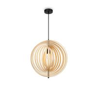 Lampe Suspendue Rond Bois Ø 43 CM H : Max. 345,5 Beige E27 Pendelleuchte Manger