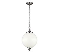 Lampe Suspendue Ronde LORIN Nickel Boule Ø30Cm Réglable Style Art Nouveau Salon