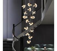 Lampe Suspendue rotative Staise de Style européen, Luxueuse, Moderne et créative, pour Duplex, Villa, Appartement, immeuble surélevé (Taille : 8 têtes, Couleur : lumière Neutre) (lumière Neutre 8 têt
