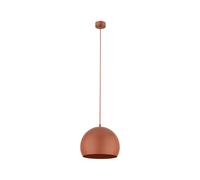 Lampe Suspendue Rouge Métal Ronde Ø 27Cm Petite Réglable E27 Boule Rétro