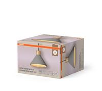 Lampe Suspendue Salle à Manger Bois OSRAM E27 Gris Foncé, L:22 cm
