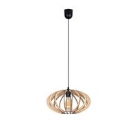 Lampe Suspendue Scandinave Bois Abat-Jour Métal E27 L :3 5 CM Pendelleuchte