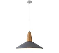 Lampe Suspendue Simple de Style Nordique, Style Macaron, en Aluminium, dôme en métal, vis E26, luminaire Suspendu en Bois, luminaire à tête Unique pour îlot de Cuisine, Restaurant, Couloir, Porch