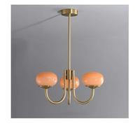 Lampe Suspendue Simple et Nordique pour Chambre de Fille, Design Artistique, Romantique et Chaleureux, Style médiéval, Rose (3 têtes Orange Clair)
