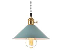 Lampe Suspendue Simple et Tendance, culot E27, tête Unique, Design Conique en Fer forgé, luminaire décoratif pour Chambre à Coucher, Bureau, café (Violet 26 cm)