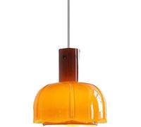 Lampe Suspendue, Simple, rétro, en Verre, en Forme de pétale français, luminaire décoratif d'intérieur pour Restaurant, café, Bar, Base E26/E27, Plaque de Plafond en Fer