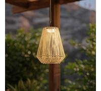 Lampe suspendue solaire à LED Lindby Austas, beige, Ø 32 cm, USB, IP54 Austas Lindby, dimmable, beige, Matière Plastique, Moderne, Lampe Solaire