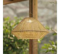 Lampe suspendue solaire à LED Lindby Austas, beige, Ø 50 cm, USB, IP54 Austas Lindby, dimmable, beige, Matière Plastique, Moderne, Lampe Solaire