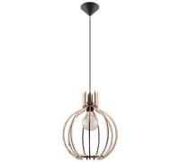 Sollux Lighting - Suspension Arancia - Bois ajouré design géométrique E27 28x28x100 cm