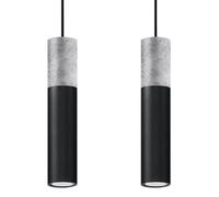 Lampe suspendue Sollux Lighting Borgio 2 Noir TU