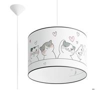 Lampe suspendue - Sollux Lighting - Cat 40 - Blanc/multicolore - LED - 40x40x95 cm
