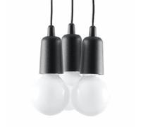 Lampe suspendue Sollux Lighting Diego 3 Noir TU
