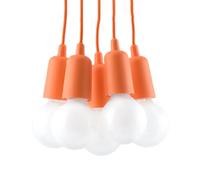 Lampe suspendue Sollux Lighting Diego 5 Orange TU