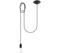 Lampe suspendue Sollux Lighting Edison 1 Noir TU