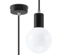 Lampe suspendue Sollux Lighting Edison Noir TU