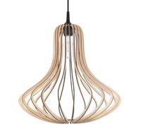 Sollux Lighting - Lampe suspendue ELZA en bois ajouré LED design géométrique 41x41x110 cm