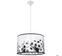 Lampe suspendue - Sollux Lighting - Football B 40 - Blanc/Noir - 40x40x82 cm - LED