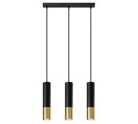 Sollux Lighting Loopez lampe suspendue 3x40 W noir-doré SL.0954
