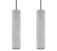 Sollux Lighting Suspension Luvo 2 - Spot minimaliste industriel Béton gris GU10 remplaçables 2x40W