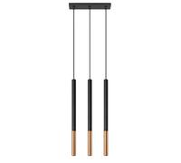 Sollux Lighting Suspension MOZAICA 3L G9 LED Moderne Loft BOHO Noir/Cuivre