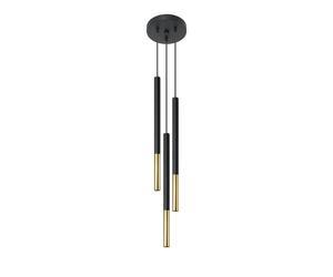 Lampe suspendue Sollux Lighting Mozaica 3P Noir TU