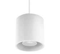 Sollux Lighting Suspension Orbis – aluminium, abat-jour cylindrique, GU10, blanc 10 x 10 x 110 cm