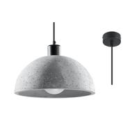 Sollux Lampe suspendue PABLITO – Béton, ampoule LED, design minimaliste, gris 40x40x115 cm