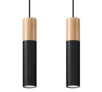 Lampe suspendue Sollux Lighting Pablo 2 Noir TU