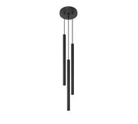 Sollux Lighting Plafonnier Pastelo 3P – Abat-jour métal cylindrique, G9 remplaçable, 3x8W LED, noir