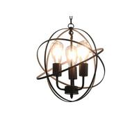 Vidaxl Lampe Suspendue Noir Sphère 3 Ampoules E27 Noir