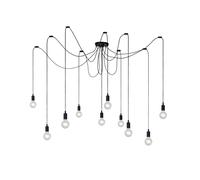 Lampe Suspendue Spider Flexible Noire Pour Table À Manger L:400 Cm