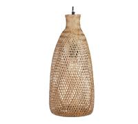 Lampe Suspendue Style Bohème Abat-Jour Ouvert en Bambou Naturel Beige Lwela