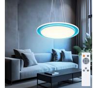 Lampe Suspendue Suspension de Salon Dimmable Télécommande Lumière Jour RGB LED