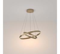 Lampe suspendue suspension lampe de salon anneaux LED laiton réglable H 120 cm