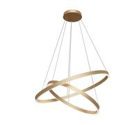 Lampe suspendue suspension lampe de salon anneaux LED réglable en laiton H 120 cm