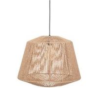 Lampe suspendue, Suspension luminaire coloris beige et métal noir - diamètre 48 x Hauteur 38 cm - PEGANE - Beige G