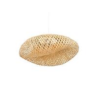 Lampe suspendue, suspension luminaire en bambou/métal coloris naturel - Longueur 51 x Profondeur 18 x Hauteur 36 cm -PEGANE- Naturel