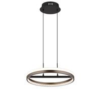 Lampe Suspendue Suspension Table En Rond Gris Cristaux Clair Tdc LED H 150 CM