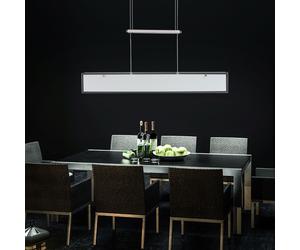 Lampe suspendue table à manger lampe suspendue salon suspension réglable en hauteur, nickel mat, 6x G4, LxH 86x150 cm