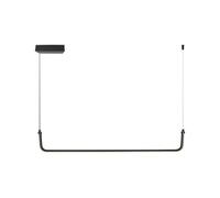 Lampe Suspendue Table En Suspension Noir LED Luminaire de Salon H 140 CM