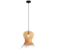 Lampe Suspendue, Tissage de Bambou, Art du Bambou, luminaires rétro, Lustre décoratif, Lustre en Osier avec luminaires, Lampe Suspendue Industrielle Vintage de Style Japonais pour Cuisine, île