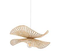 Lampe Suspendue Tissage Vintage Lampe Bambou Et Rotin Naturel Tissé Suspension Creative Nostalgique Réglable E27 Lustre Restaurant Tea Chambre Salon Café Bamboo Éclairage Décoratif Pendentif Lumières