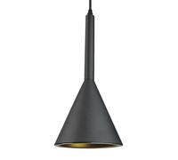 Lampe suspendue variateur télécommande ALU suspension or noir dans un ensemble comprenant des ampoules LED RVB