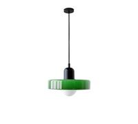 Lampe Suspendue Vintage en Verre Vert Moderne du Milieu du siècle Lampe Suspendue Nordique Unique Grand éclairage Ferme Salle à Manger Table Cuisine Îlot Chambre RVVUP
