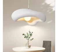 Lampe Suspendue Wabi-Sabi Suspension Fleurs Créatives Lampe À Suspension Moderne Lampe De Table À Manger Style Nordique Lustre Pour Chambre Salon Salle À Manger Cuisine Chambre D'enfants Blanc,40cm