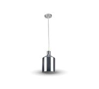 Lampe Suspension avec Porte-lampe E27 Cylindrique Métal Diam 170 Chrome