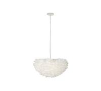 Lampe Suspension Déco "Imitation Plume" 60cm Blanc