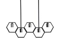 Lampe Suspension Design 5 Lampes "Queen B" 80cm Noir