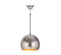 Lampe Suspension Design "Factory Style" 27cm Argent
