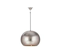 Lampe Suspension Design "Factory Style" 47cm Argent